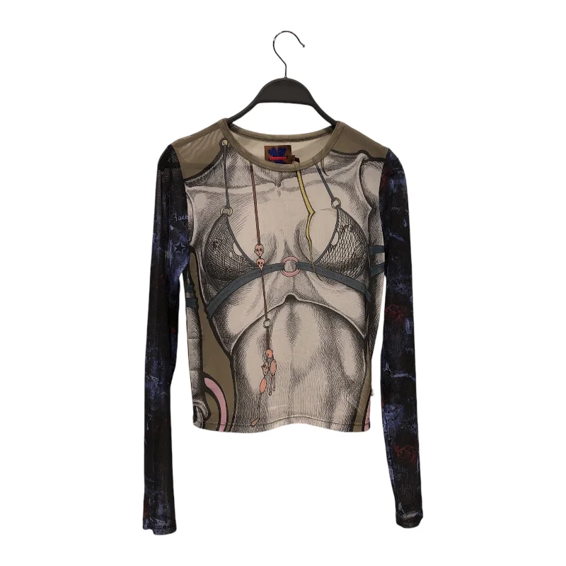 Heaven By Marc Jacobs/LS T-Shirt/XS/All Over Print/Polyester/MLT/GOTH FAERIE MESH SHIRT